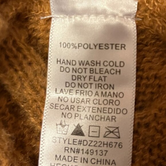 Women's Double Zero Crossover Front Brown Sweater Size S - Picture 5 of 5